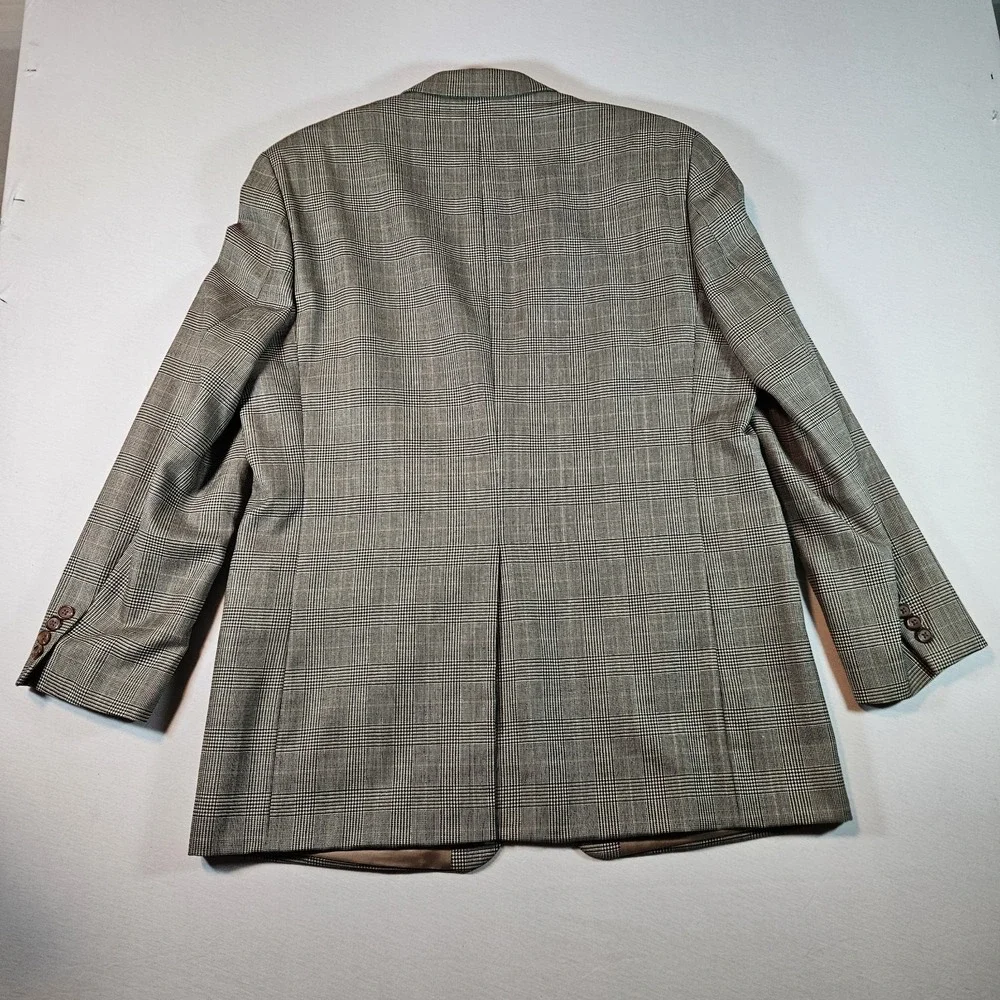 Lauren Ralph Lauren Blazer Men's 44L Glen Check‎ Plaid Wool Sport Coat Academia